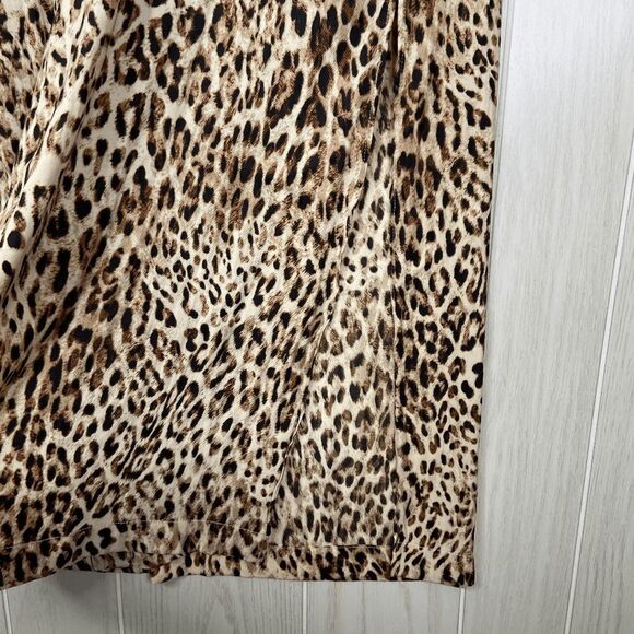 Banana Republic Utility Leopard Print Maxi Shirtdress Women's Brown Size XS NWT - Picture 7 of 10